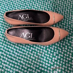 AGL Beige Pointed Heels